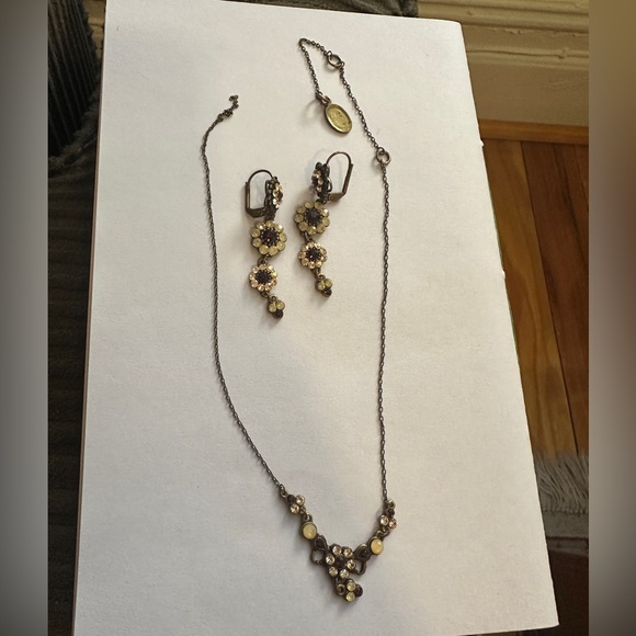 Michal Negrin Earrings and matching Necklace - Picture 3 of 6